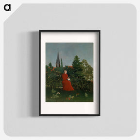 アートポスター-Portrait of a Woman in a Landscape - アンリ ルソー Poster.