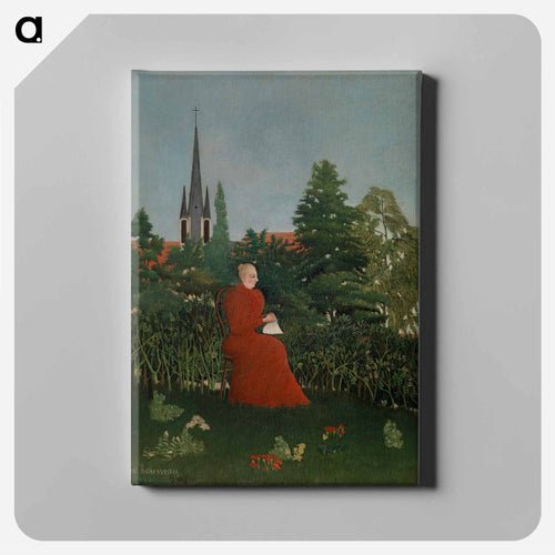 Portrait of a Woman in a Landscape - Henri Rousseau Canvas.