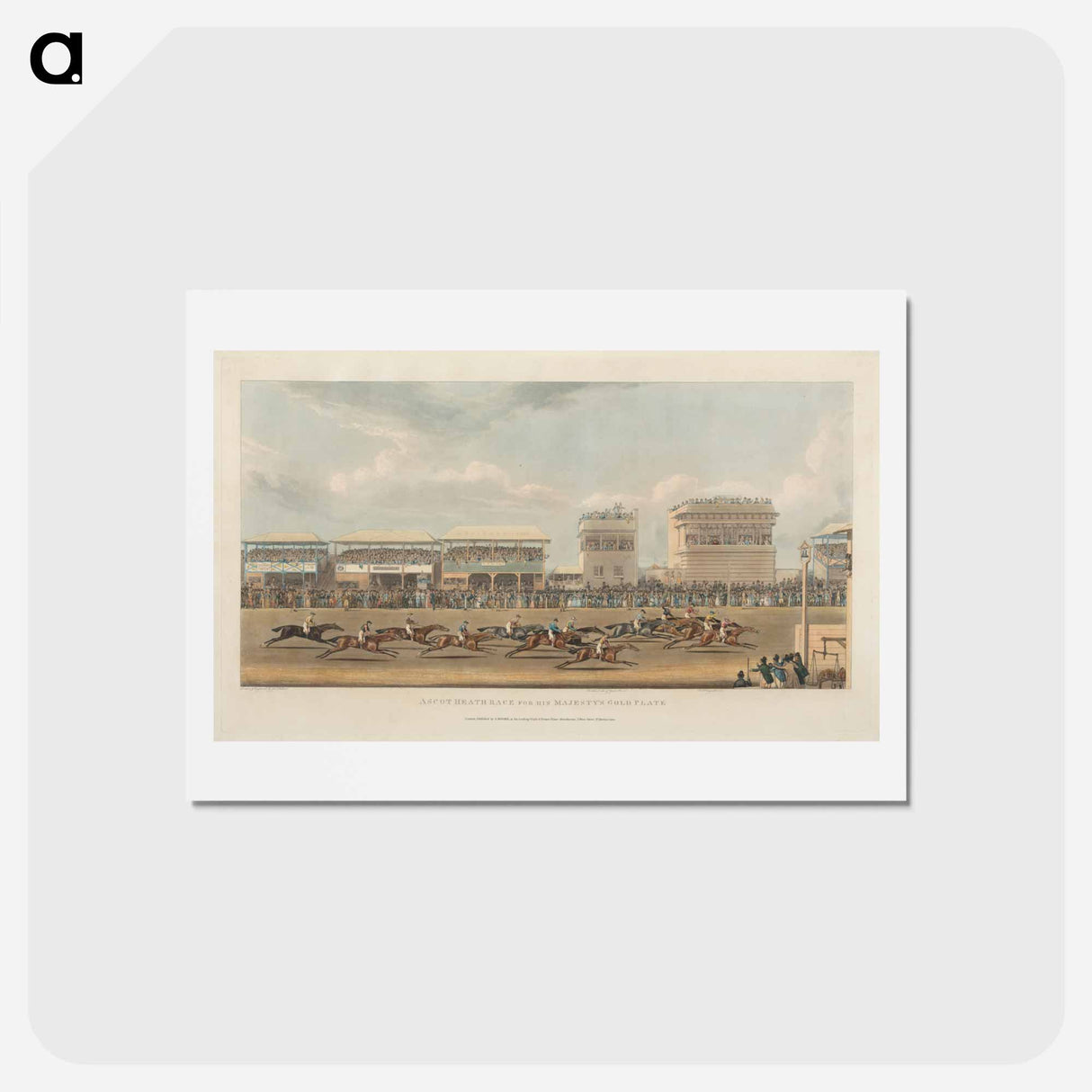 アートポストカード-Ascot Heath Race for His Majesty's Gold Plate
 - ジェームス ヒース Postcard.