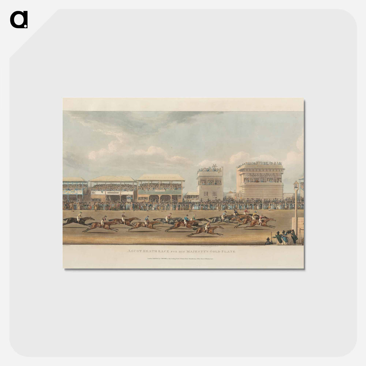 アートポストカード-Ascot Heath Race for His Majesty's Gold Plate
 - ジェームス ヒース Postcard.
