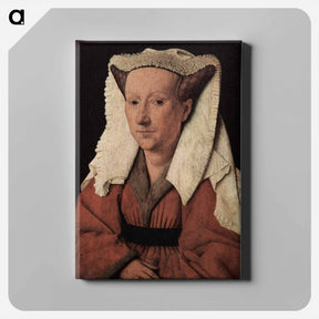 アートパネル-Portrait of Margaret van Eyck - ヤン ファン エイク Canvas.