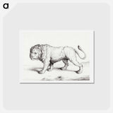 アートポストカード-Lion - ジャン ベルナール Postcard.