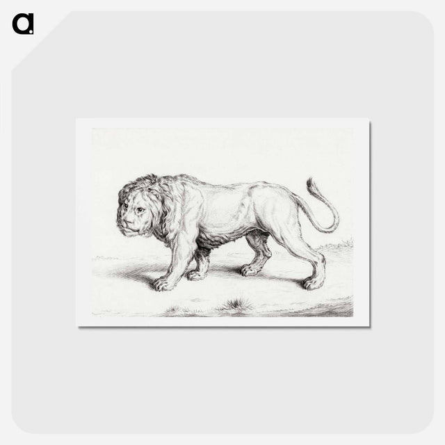 アートポストカード-Lion - ジャン ベルナール Postcard.