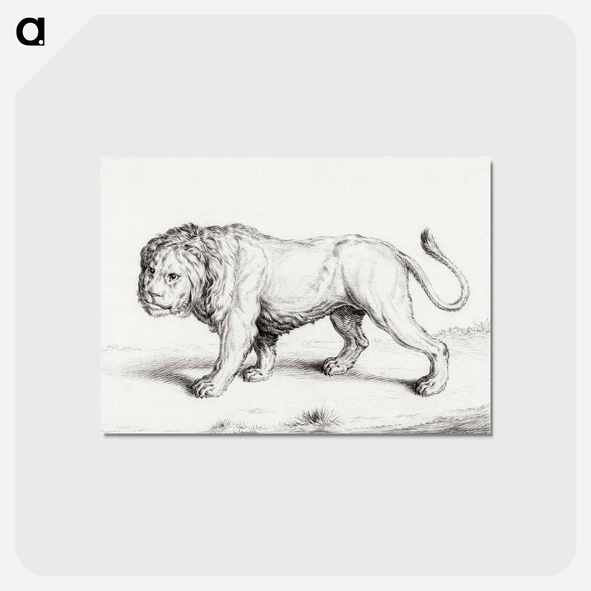 アートポストカード-Lion - ジャン ベルナール Postcard.