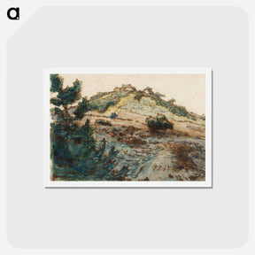 アートポストカード-The Farm on the Hill - ジャン フランソワ ミレー Postcard.
