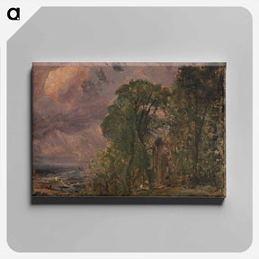 アートパネル-A View at Hampstead with Stormy Weather
 - ジョン コンスタブル Canvas.