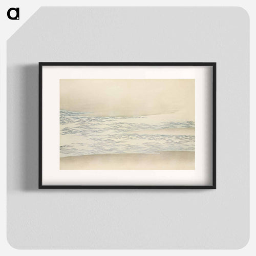 Ocean waves from Momoyogusa–Flowers of a Hundred Generations - 神坂 雪佳 Poster.