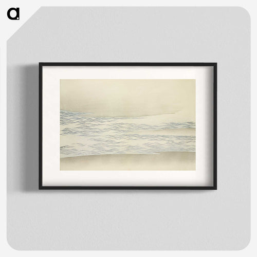 Ocean waves from Momoyogusa–Flowers of a Hundred Generations - 神坂 雪佳 Poster.