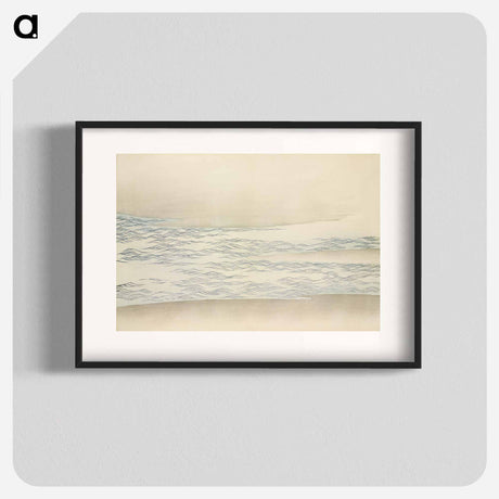 アートポスター-Ocean waves from Momoyogusa–Flowers of a Hundred Generations - 神坂 雪佳 Poster.