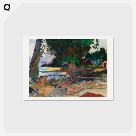 アートポストカード-The Hibiscus Tree - ポール ゴーギャン Postcard.