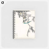 アートメモ帳-Japanese Great Tit and Japanese Cypress
 - 鳥類図鑑 Memo.