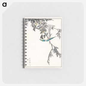 アートメモ帳-Japanese Great Tit and Japanese Cypress
 - 鳥類図鑑 Memo.