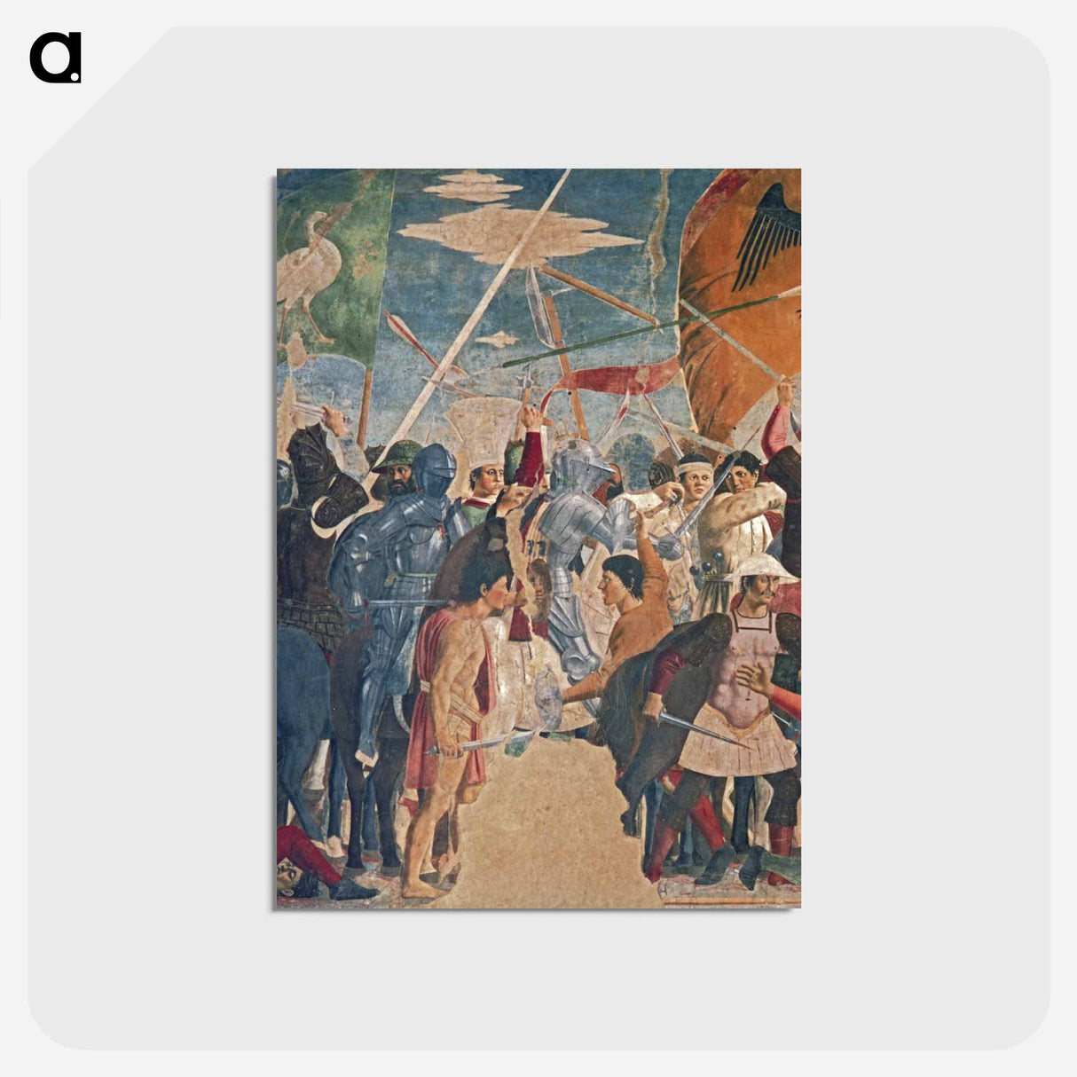 Battle between Heraclius and Chosroes (detail) - ピエロ デラ フランチェスカ Postcard.