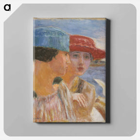 アートパネル-Young Girls with Seagull
 - ピエール ボナール Canvas.