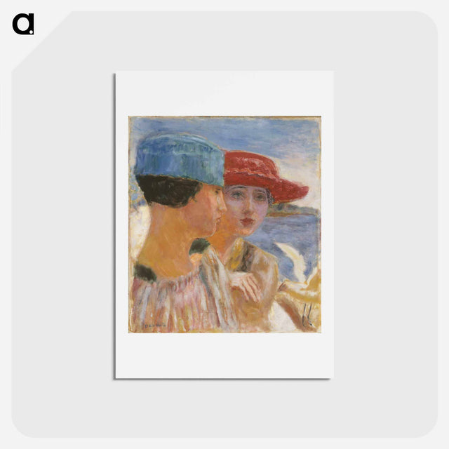 アートポストカード-Young Girls with Seagull
 - ピエール ボナール Postcard.