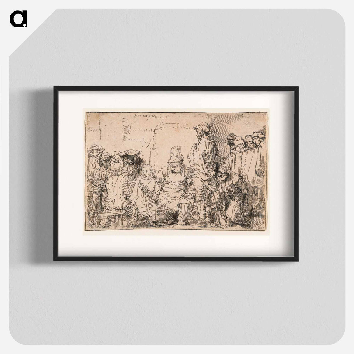 Christ Disputing with the Doctors - Rembrandt van Rijn Poster.