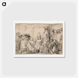 アートポストカード-Christ Disputing with the Doctors - レンブラント ファン レイン Postcard.