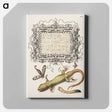 アートパネル-Scorpionfly, Insect, Lizard, and Insect Larva from Mira Calligraphiae Monumenta
 - 書道のお手本 Canvas.
