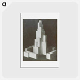 アートポストカード-Design for monument Leeuwarden - テオ ファン ドゥースブルフ Postcard.