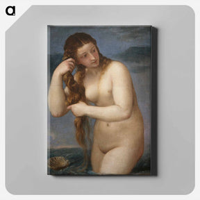 アートパネル-Venus Anadyomene - ティツィアーノ ヴェチェッリオ Canvas.