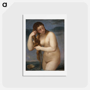 アートポストカード-Venus Anadyomene - ティツィアーノ ヴェチェッリオ Postcard.