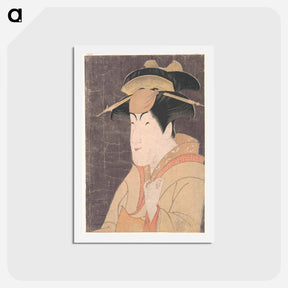 アートポストカード-Nakayama Tomisaburō as Miyagino in the Play "Katakiuchi Noriyaibanashi" - 東洲斎 写楽 Postcard.