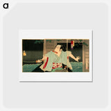 アートポストカード-Nakamura Sōjūrō I as Sano Genzaemon - 豊原 国周 Postcard.