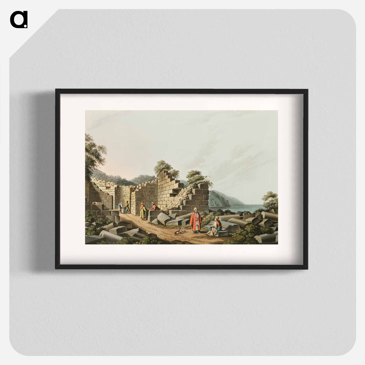 Ruins of an ancient Temple in Samos - View of the Ottoman Empire Poster.