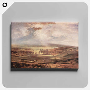 アートパネル-Raby Castle, Residence of the Earl of Darlington - ウィリアム ターナー Canvas.
