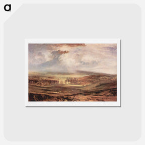 アートポストカード-Raby Castle, Residence of the Earl of Darlington - ウィリアム ターナー Postcard.