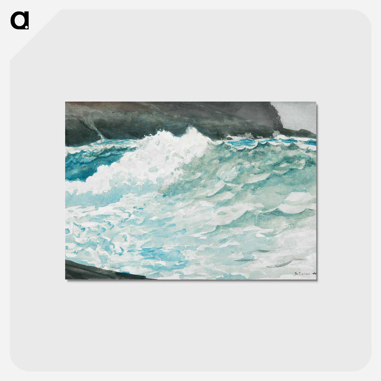 アートポストカード-Surf, Prout’s Neck - ウィンスロー ホーマー Postcard.