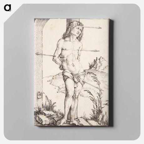 アートパネル-Saint Sebastian, tied to a column - アルブレヒト デューラー Canvas.
