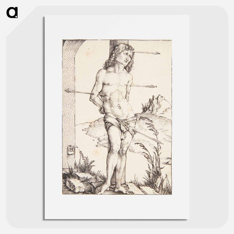 アートポスター-Saint Sebastian, tied to a column - アルブレヒト デューラー Poster.