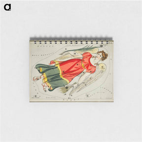 アートメモ帳-Sidney Hall’s astronomical chart illustration of the Virgo - アンティーク地図 Memo.