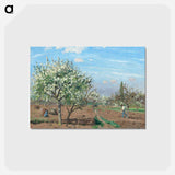 アートポストカード-Orchard in Bloom, Louveciennes - カミーユ ピサロ Postcard.