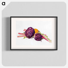 アートポスター-Red Cabbages, Rhubarb and Orange - チャールズ デムス Poster.