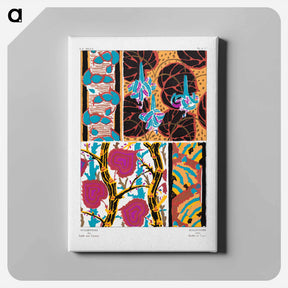 アートパネル-Suggestions pour étoffes et tapis: 60 motifs en couleur - E.A.セギー Canvas.