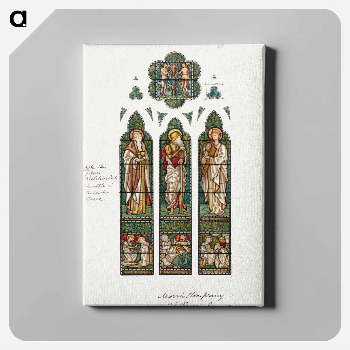 Design for Stained Glass Window, Saint Peter's Episcopal Church, Albany, NY - エドワード バーン ジョーンズ Canvas.