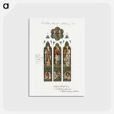 アートポストカード-Design for Stained Glass Window, Saint Peter's Episcopal Church, Albany, NY - エドワード バーン ジョーンズ Postcard.