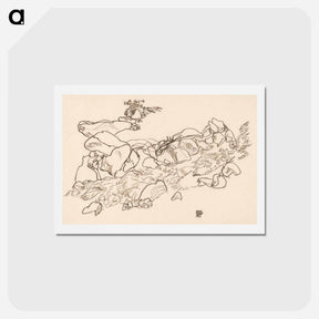 アートポストカード-Mountain Stream - エゴン シーレ Postcard.