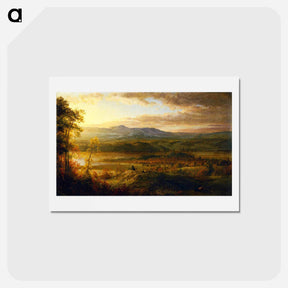 アートポストカード-Mountains from the Home of the Artist - フレデリック エドウィン チャーチ Postcard.
