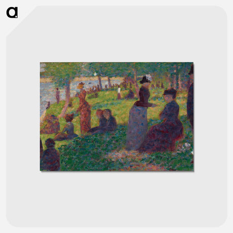 アートポストカード-Oil Sketch for "A Sunday on La Grande Jatte" by Georges Seurat - ジョルジュ スーラ Postcard.