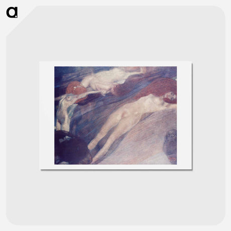 アートポストカード-Bewegte Wasser - グスタフ クリムト Postcard.
