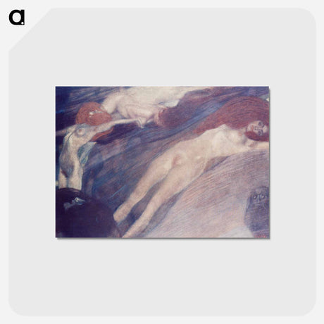 アートポストカード-Bewegte Wasser - グスタフ クリムト Postcard.