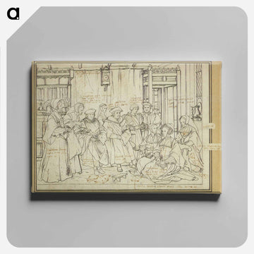 Study for the Family Portrait of Thomas More - ハンス ホルバイン Canvas.