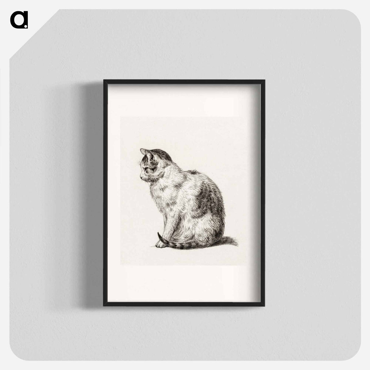 Sitting cat - Jean Bernard Poster.