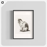 Sitting cat - Jean Bernard Poster.