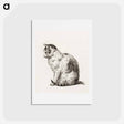 アートポストカード-Sitting cat - ジャン ベルナール Postcard.