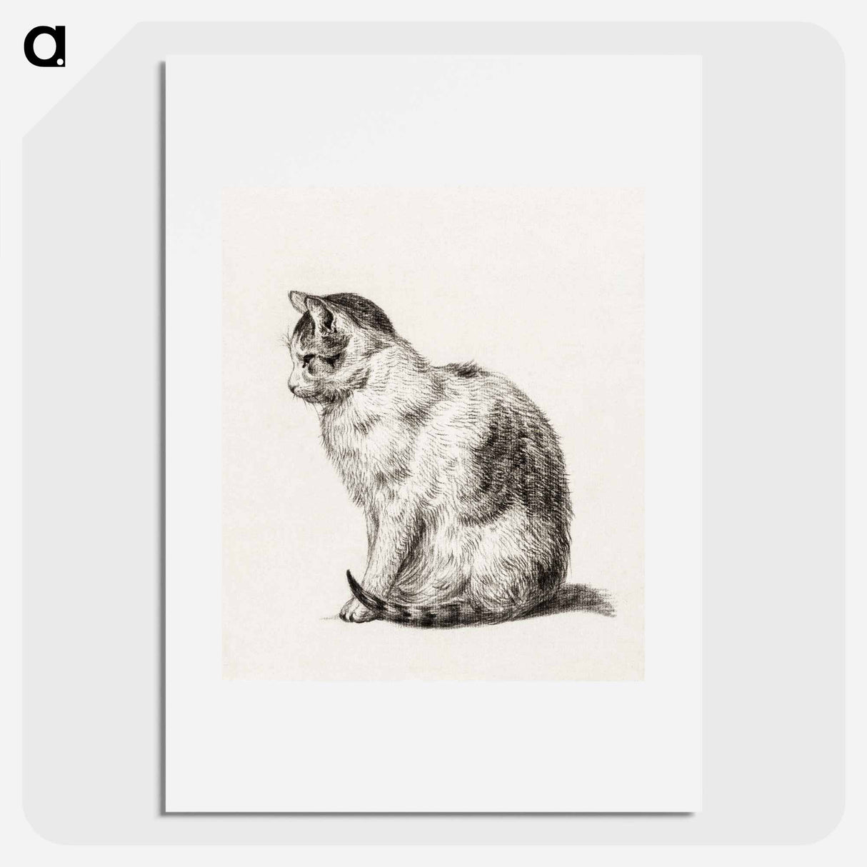 Sitting cat - Jean Bernard Poster.