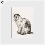 アートポストカード-Sitting cat - ジャン ベルナール Postcard.